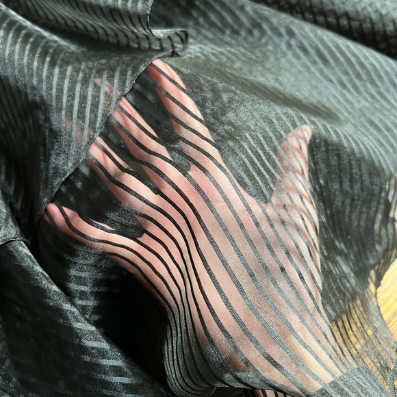 Wednesday Dress, Tiered Ruffled Formal Gown, Tea Length, Goth Prom Dress - Picture 11 of 14